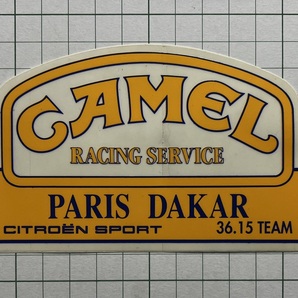 【半透明】フランス 古いステッカー：CAMEL キャメル タバコ パリ ダカール ラリー 煙草 広告 ビンテージ 海外 +Hbの画像1