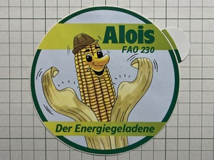 ドイツ 古いステッカー：Alois FAO社 農業機械メーカー とうもろこし コーン ビンテージ 海外 +Ha