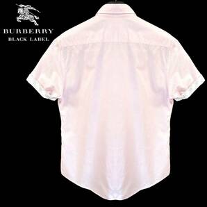 希少XL! 美品 バーバリーブラックレーベル ホース刺繍 襟・袖裏 ノバチェック オックスフォード BD 半袖 シャツ 4/LL BURBERRY BLACK LABELの画像4