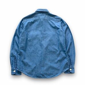 【CAMCO】カムコ シャンブレーワークシャツ ボタンダウン長袖シャツ CHAMBRAY WORK SHIRTS フラップポケット アメカジ古着 ブルーの画像9