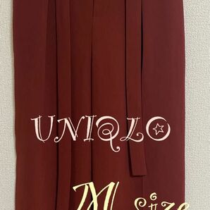 SALE！！【UNIQLO：ボトムス】テラコッタ　美脚ワイドパンツ　ブラウン　オフィス　フォーマル　オフィスカジュアル　レンガ色