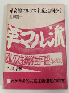 379-C20/革命的マルクス主義とは何か？ わが革命的共産主義運動の特質/黒田寛一/こぶし書房/1969年/革マル