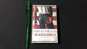 F[ western-style music cassette tape 24][BORN IN THE U.S.A./Bruce springsteen( blues * springs s tea n)]* lyric card attaching * Sony 