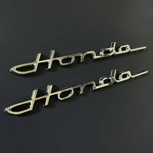 【新品 即発送】HONDA クラシック　エンブレム メッキ シルバー ホンダ レトロ　2個セット