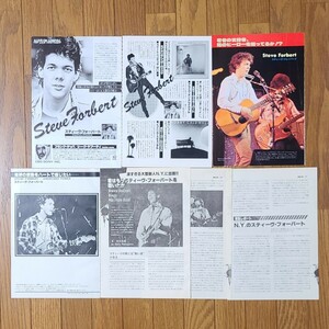 スティーヴ・フォーバート Steve Forbert 読み物 グラビア Alive on Arrival 雑誌レコード広告 1979年【切り抜き】雑誌アルバム広告