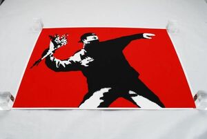 希少 WCP Banksy バンクシー LOVE IS IN THE AIR WCP リプロダクション シルクスクリーン プリント 現代アート 限定品