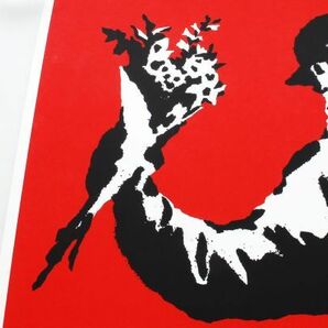 希少 WCP Banksy バンクシー LOVE IS IN THE AIR WCP リプロダクション シルクスクリーン プリント 現代アート 限定品の画像2