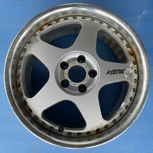 深リム　3ピース　SSR スピードスター KOENIG ケーニッヒ　18×8.5J+36 PCD114.3-5穴　ハブ径約74mm アルミホイール1本のみ