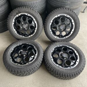 ROCK KELLY ロックケリー　14×4.5J+45 PCD100-4穴　ヨコハマ GEOLANDAR X-AT ジオランダー LT165/65R14 81/78Q 6PR 23年製　4本