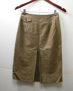 yas-541 NEW YORKER# Brown center box pleated skirt 