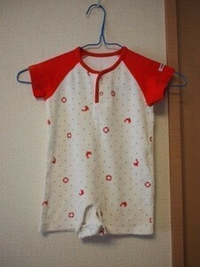 rsrs3-154 детская одежда COMMECAISM комбинезон морской рисунок красный белый 70