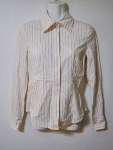 jjyk6-415 TOMMY HILFIGER Tommy Hilfiger shirt tops long sleeve stripe pink cotton 4