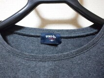 rsrs6-171 ユニクロ UNIQLO 【ベーシックで使いやすい♪】レディース トップス カットソー 長袖 丸首 クルーネック 無地 グレー Mサイズ_画像3