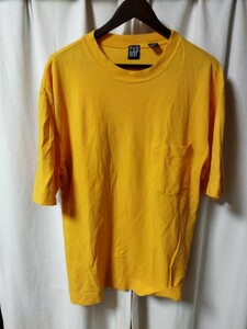 90s ビンテージ 古着 OLD GAP 無地 半袖 ポケットTシャツ メンズ L 生地厚め