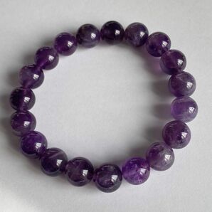 ◎天然石☆紫水晶(アメジスト)『9.7mm～10.2mm(19玉)』ブレス