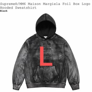 Supreme x MM6 Maison Margiela Foil Box Logo Hooded Sweatshirt 