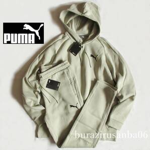 US/M 日本L相当◆未使用 定価14,300円 PUMA プーマ dryCELL 吸水速乾 上質質感 スウェット 上下 パーカー フーディ パンツ セットアップの画像1