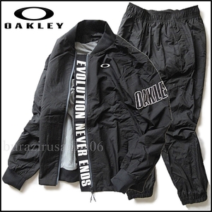  men's L black * unused regular price 19,800 jpy OAKLEY Oacley water-repellent . manner WARM windbreaker jacket top and bottom jogger pants setup 