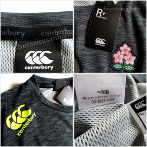 メンズ 5L 未使用 定価9,020円 canterbury カンタベリー ラグビー日本代表モデル ロングスリーブ ワークアウト 長袖Tシャツ ロンT 速乾の画像6