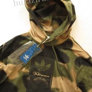 メンズ L◆未使用 定価2万 adidas originals アディダス オリジナルス 上下セット カモ柄 CAMO スウェット パーカー パンツ セットアップの画像3