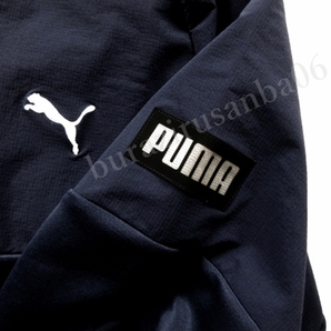 メンズ XL◆未使用 定価16,500円 PUMA GOLF プーマゴルフ 秋冬 ミックス フーデッドジャケット ゴルフパーカー 濃紺 肌寒い季節におすすめの画像3