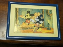 ディズニー　アートフィルム　ミッキー　ジグソーパズル　完成品　枠付き　ミッキーマウス Disney_画像1