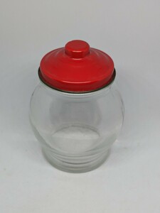  Showa Retro preservation container cover attaching glass bottle preservation bin 