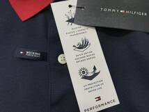 USA正規品【2XL】 トミーヒルフィガー TOMMY HILFIGER 半袖 ポロシャツ Polo 紺 ネイビー パッチ メッシュ UVカット 吸水速乾 アメリカ NY_画像6