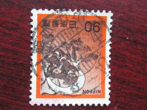☆新図案67S　90円　熊本中央49.2.4　 使用済み切手満月印　　　　　　　　　　　　　　 　　　　　　　　　　　　　　　　　　　