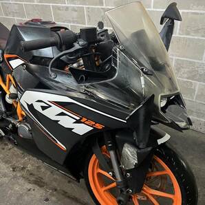 KTM RC125 VBKJYA409FC 販売証明書有り 場内走行確認済み エンジン始動動画有り 売り切り 未整備 現状車 バンガレの画像9