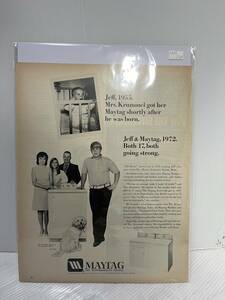1972年11月17日号LIFE誌広告切り抜き【MAYTAG/洗濯機】アメリカ買い付け品60sビンテージUSAインテリアバーカフェ