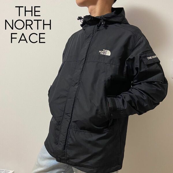 日本未入荷　海外限定モデル　THE NORTH FACE ノースフェイス　マウンテンパーカー　マンパ　ジャンバー　肩ロゴ　黒　L