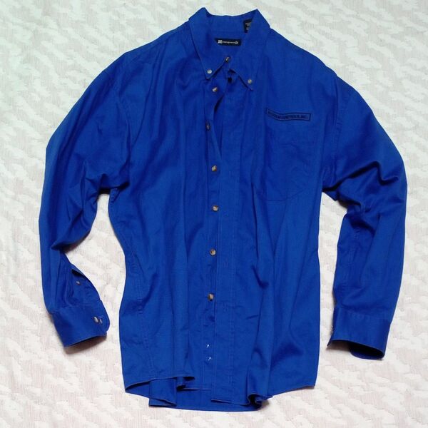 Munsing Wear 長袖シャツ XL ブルー 古着 アメリカ 輸入 マンシングウェア シャツ 長袖 米国 アメカジ