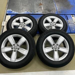 フォルクスワーゲン 純正 オプション 17in 6.5J+38 ミシュラン 215/65R17 ティグアン 空気圧センサー付属スタッドレスタイヤ X-ICE