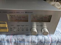 【中古ジャンク品】《通電確認OK》 YAMAHA ヤマハ ステレオカセットデッキ カセットデッキ NATURAL SOUND STEREO CASSETTE DECK K-6 6.2㎏_画像9