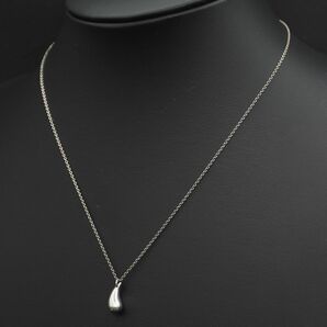 Y748 1円 ティファニー エルサ ペレッティ 925刻印 ティアドロップ デザイン シルバー ペンダント ネックレス Tiffany&Coの画像3