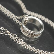 P178 Pinky＆Dianne ピンキーアンドダイアン STERLING SILVER刻印 ペンダント ネックレス ロゴ リング デザイン シルバー_画像8