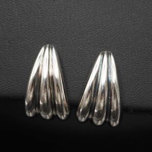 K399 ヴィンテージ SILVER刻印 イヤリング デザイン シルバーの画像9