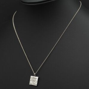 Y793 1円 ティファニー AG925刻印 ノーツ スクエア プレート デザイン シルバー ペンダント ネックレス Tiffany&Coの画像3