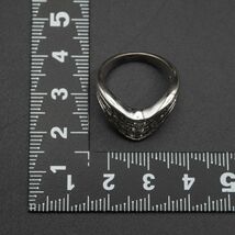 N521 ダイヤモンド風 リング ハーフエタニティ デザイン シルバー 指輪 12号_画像10