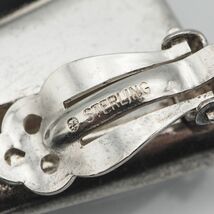 N656 オニキス STERLING 925刻印 イヤリング デザイン シルバー ヴィンテージ_画像7