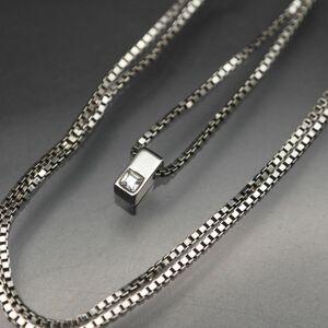 K644 ダイヤモンド風 STERLING刻印 ペンダント ネックレス デザイン シルバー