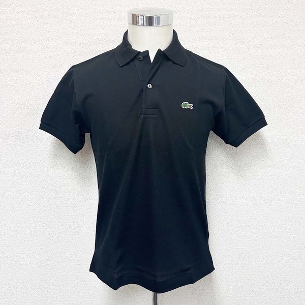 新品 LACOSTE ラコステ メンズ 半袖ポロシャツ L1212 ブラック Sサイズ