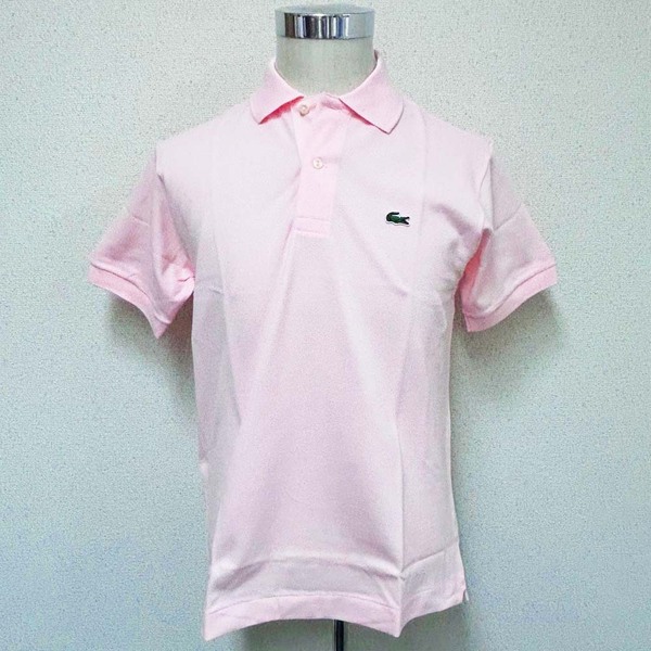 新品 LACOSTE ラコステ メンズ 半袖ポロシャツ L1212 ピンク Mサイズ