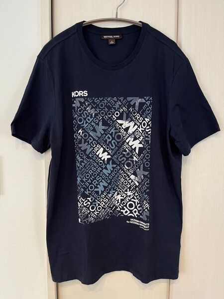 【試着のみ】マイケルコース メンズ Tシャツ M ネイビー 半袖 MK