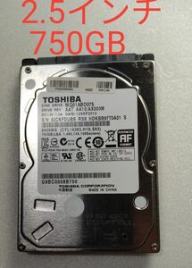 7-13　2.5HDD 750GB　TOSHIBA正常判定　使用時間3043時間　電源投入2326回