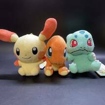 【美品】ポケモン やわらか ぬいぐるみ フシギダネ ヒトカゲ プラスル アドバンスジェネレーション バンプレスト 当時物 レトロ タグ付_画像1