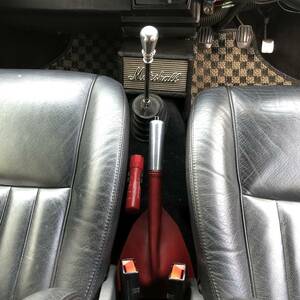 【送料無料】ローバーミニ　サイドブレーキ・ハンドブレーキ　カバー　赤　52　本革・ハイクオリティ　BMC