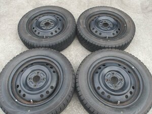 M147-ソ1 155/65R14 冬4本セット スタッドレス 75Q 155/65-14 155-65-14 ブリヂストン ブリザック VRX 14インチ鉄ホイール