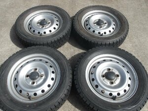 M163-ソ1 155/65R13 冬4本セット スタッドレス 73Q 155/65-13 155-65-13 ダンロップ ウィンターマックス WM01 13インチ鉄ホイール ダイハツ